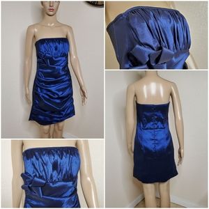 Strapless Blue Short Dress - Size 12